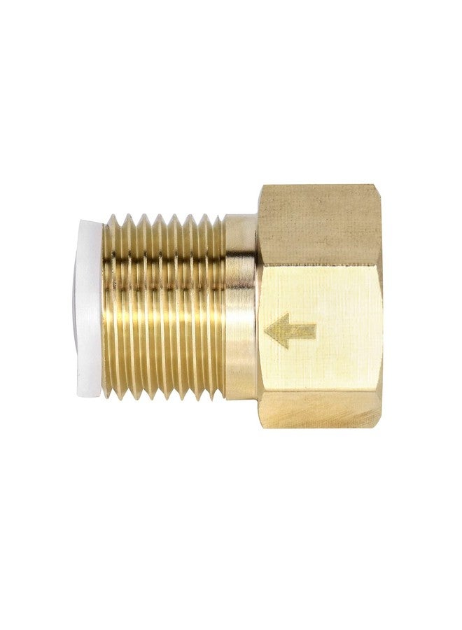 QWORK 2Pcs Brass One-way Check Valve, 1/2" Female to 1/2" Male Thread of Backflow Preventer - Image 2
